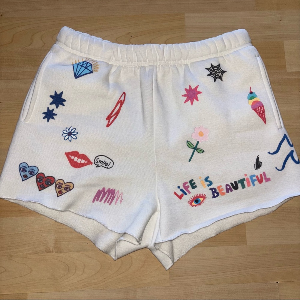 Mayfair x iscreamcolour Somebody Loves You Sweatshorts XS Revolve Streetwear - Picture 2 of 12